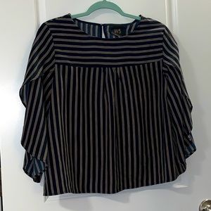 Blue and Beige Blouse